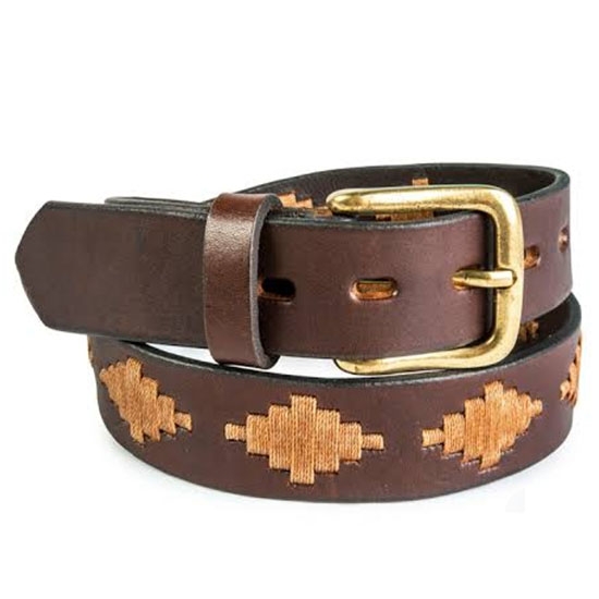 Embroidered Belt(Brown)