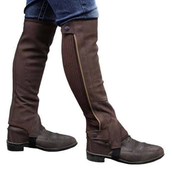 Amara Suede Ribbed Slim Calf Half Chaps
